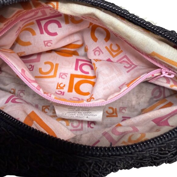 Liz Claiborne Black Woven Crochet Bag Y2K Style Purse - Picture 5 of 6